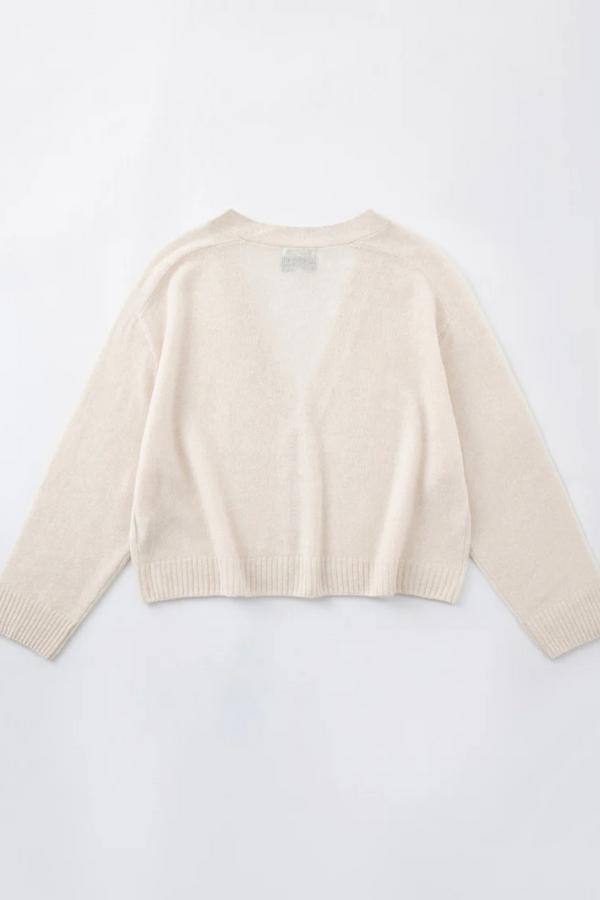 N275C Cashmere Cardigan Pearl Shell