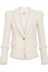 Kaisley Tweed Blazer Vintage White