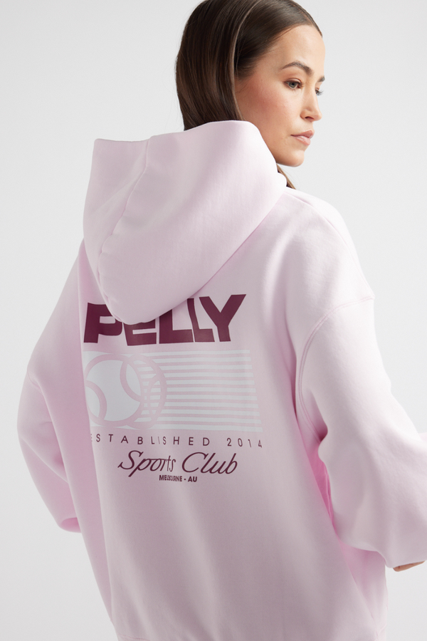 Tennis Logo Hoodie Candy Pink