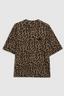 Avi Tee Black Brown Leopard