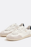 TB 490 White Black Leather Sneakers