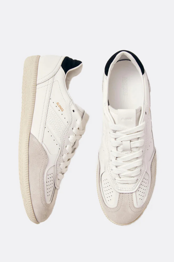 TB 490 White Black Leather Sneakers