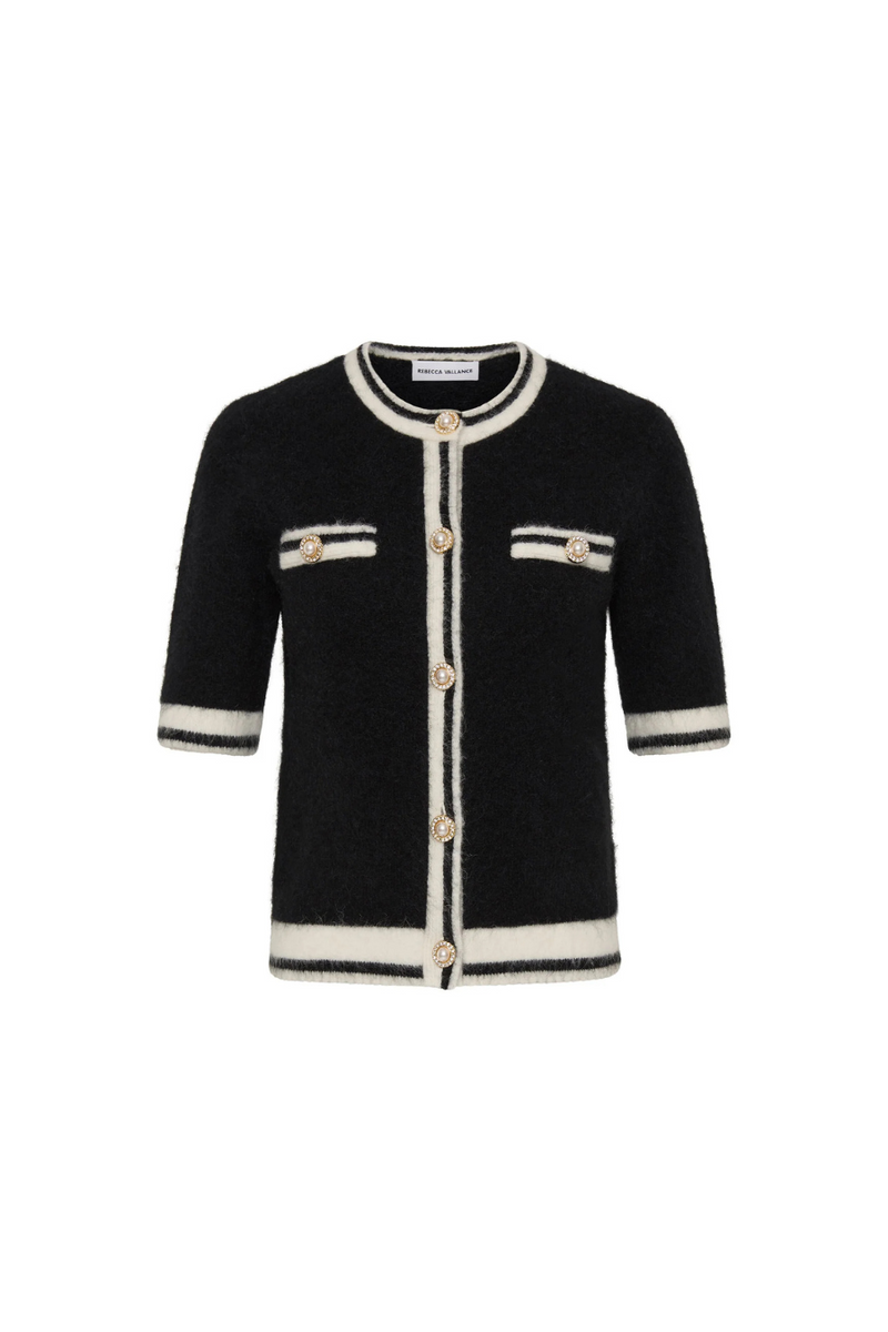 Sutton Knit Top Black And Ivory