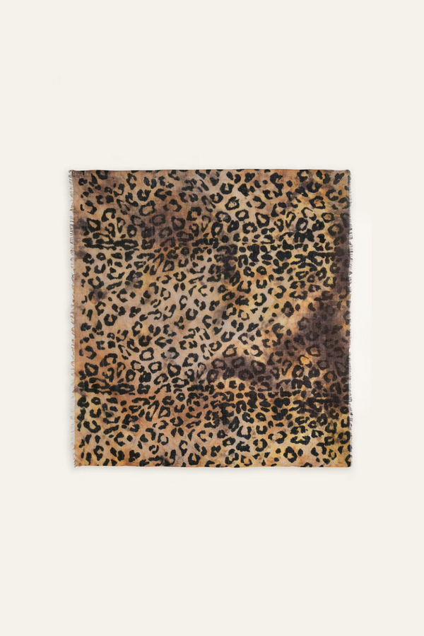 Selene Wool Scarf Leopard