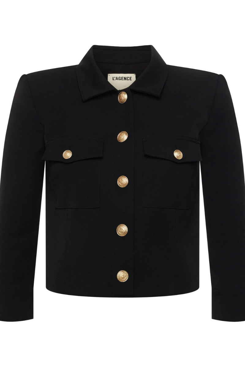 Kumi Cropped Jacket Black