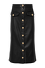 Milann Vegan Leather Skirt Black