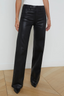 Clayton Coated Wide Leg Jean Noir