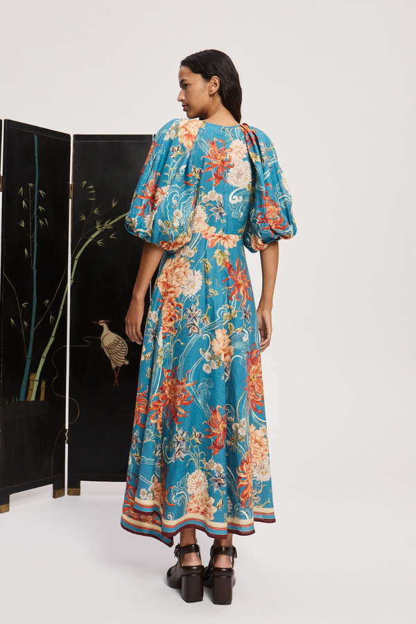 Fletcher Midi Dress Blue