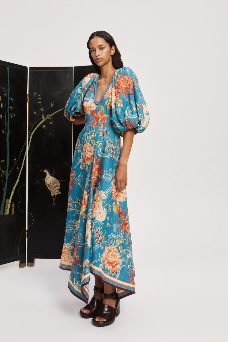 Fletcher Midi Dress Blue