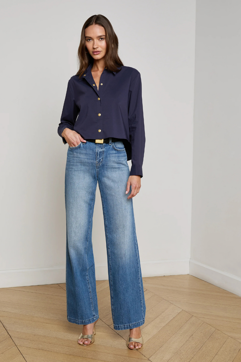 Cosette Button Down Shirt Midnight