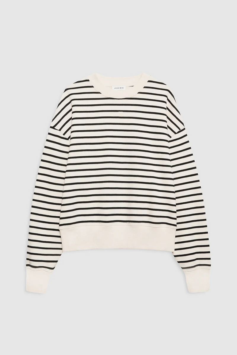 Dean Sweatshirt Black Stripe French Terry