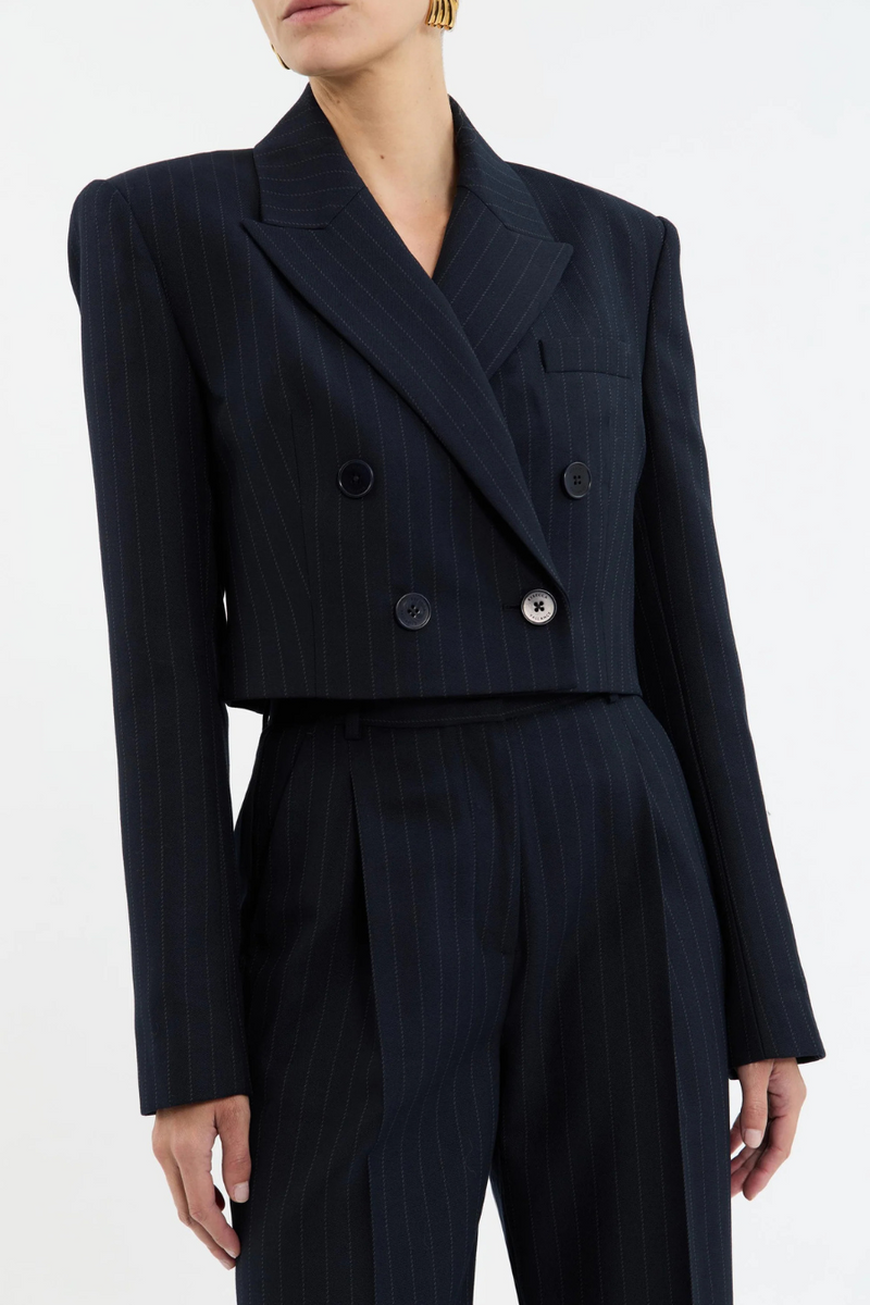 Maxwell Crop Blazer Navy