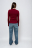 Sara Long Sleeve Rib Top Cherry
