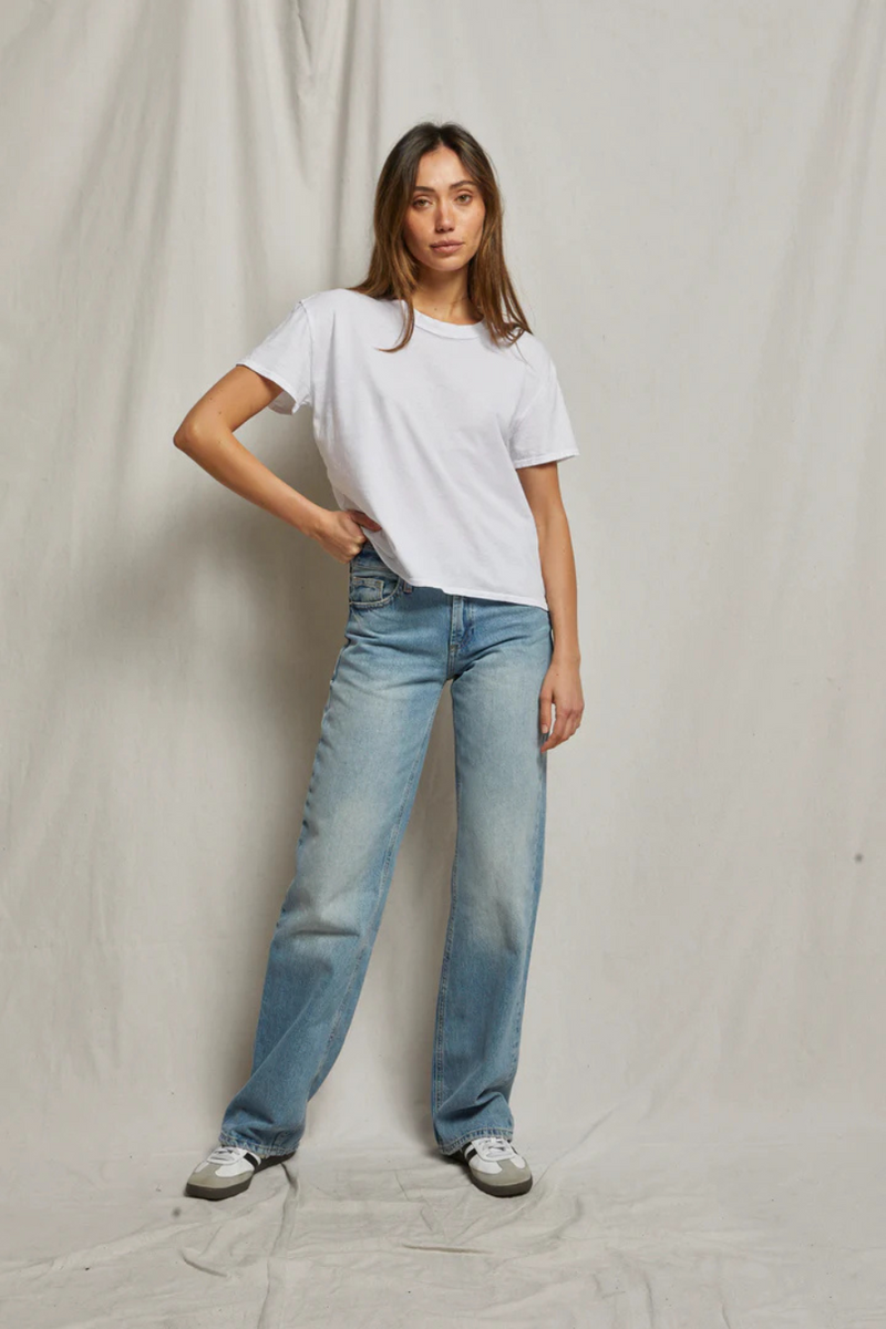 Harley Cotton Boxy Crew Tee White