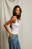 Mia Fine Rib Binded Tank