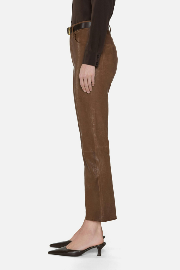 The Leather Reboot Crop Cedar