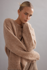 Alfie Cardigan Tan