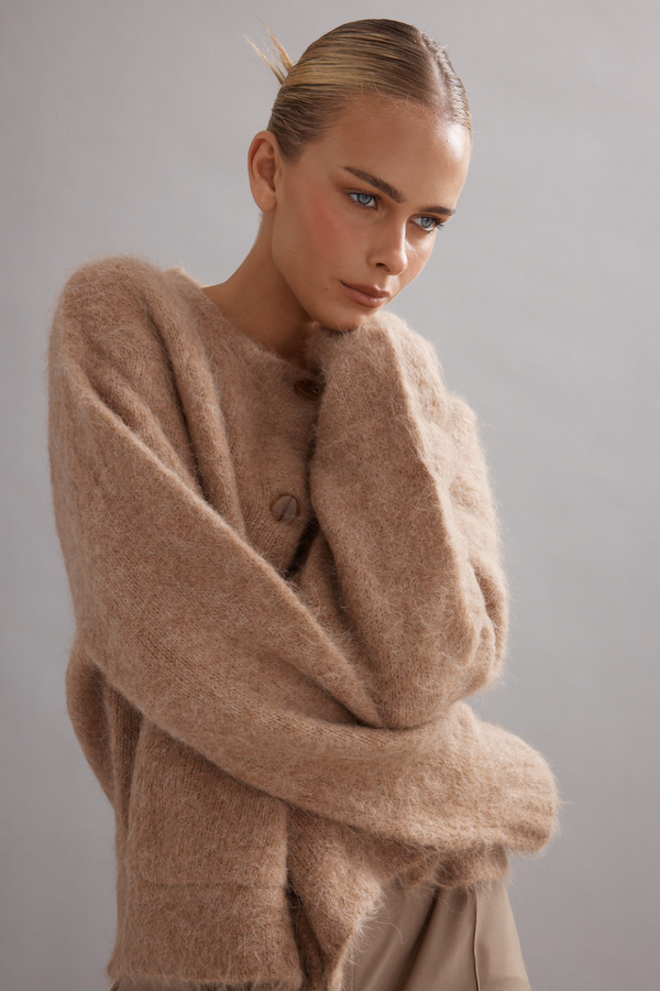Alfie Cardigan Tan