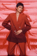 Cherry Night Oversized Blazer