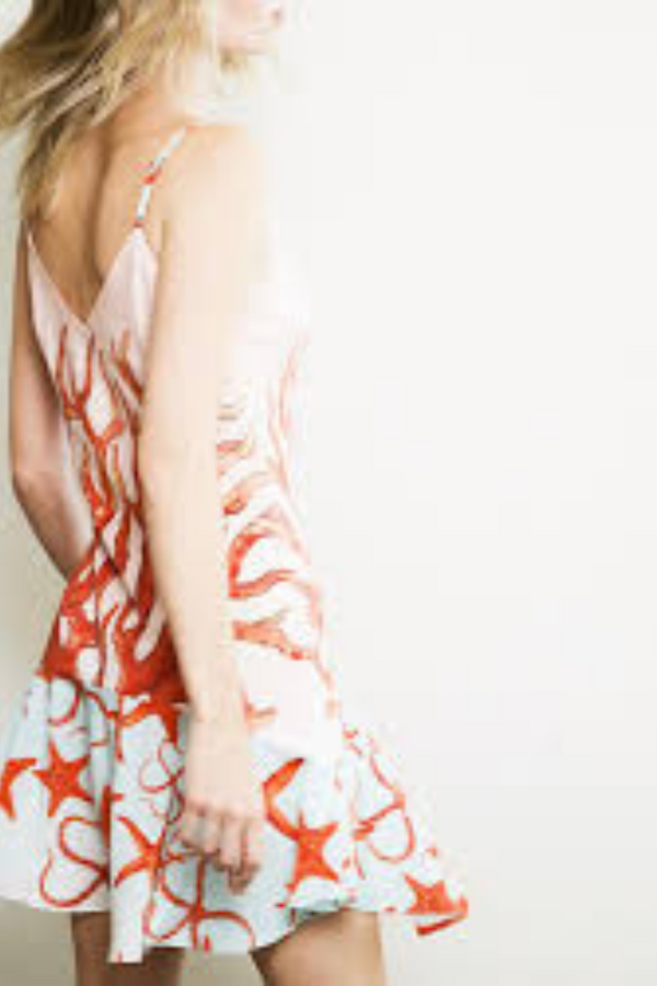 Coral Lyra Mini Dress