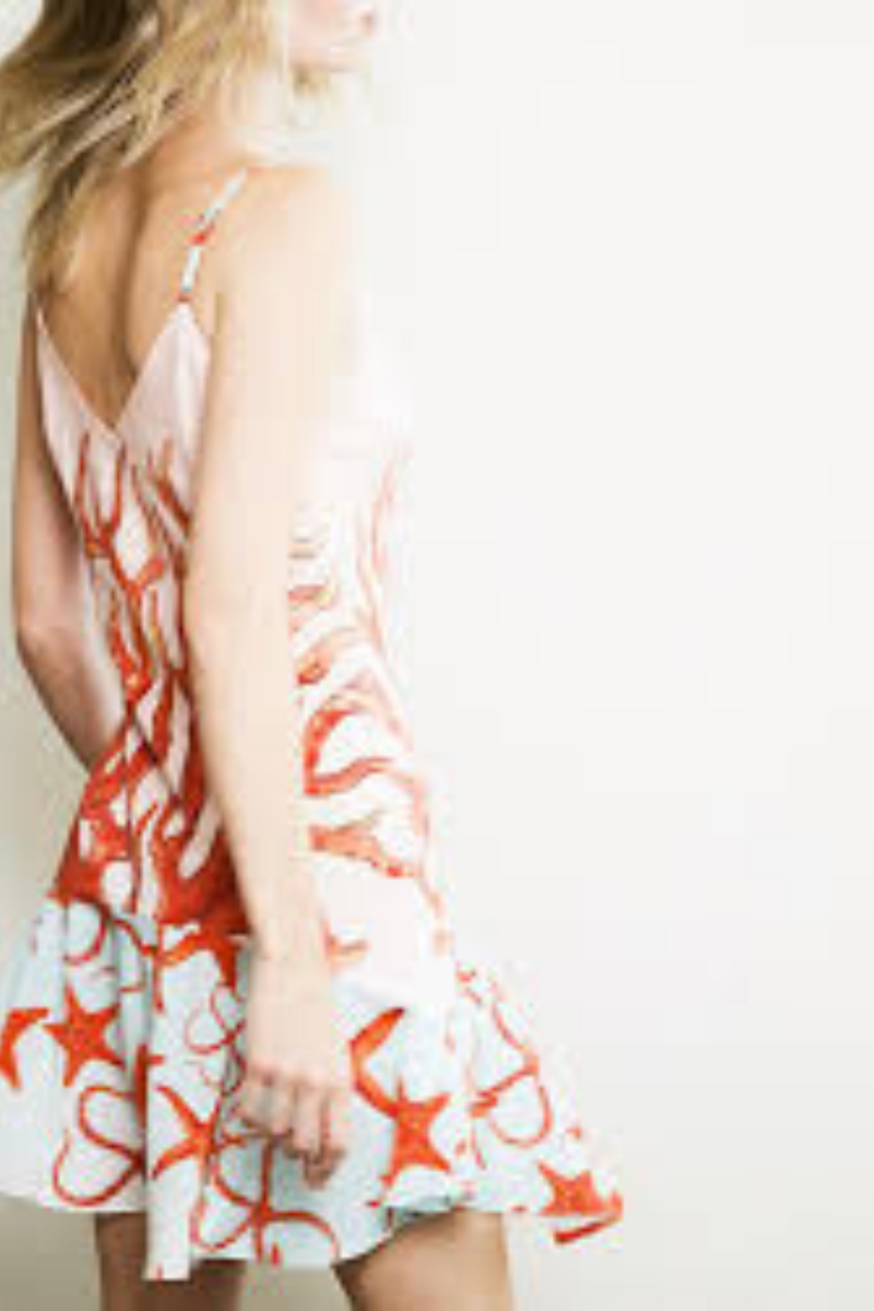 Coral Lyra Mini Dress