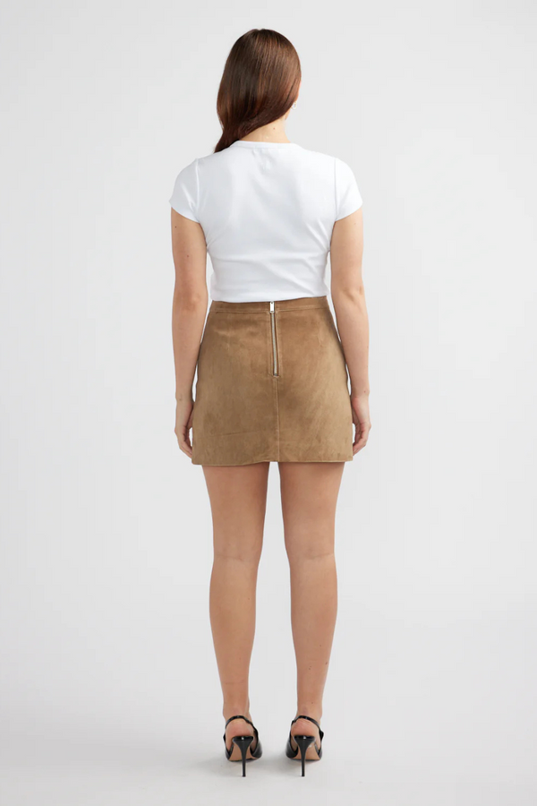 Ana Suede Mini Skirt Toffee