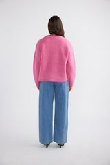 Noah Knit Cardigan Pink Punch