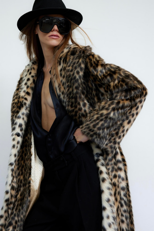 Leopard Ecofur Coat