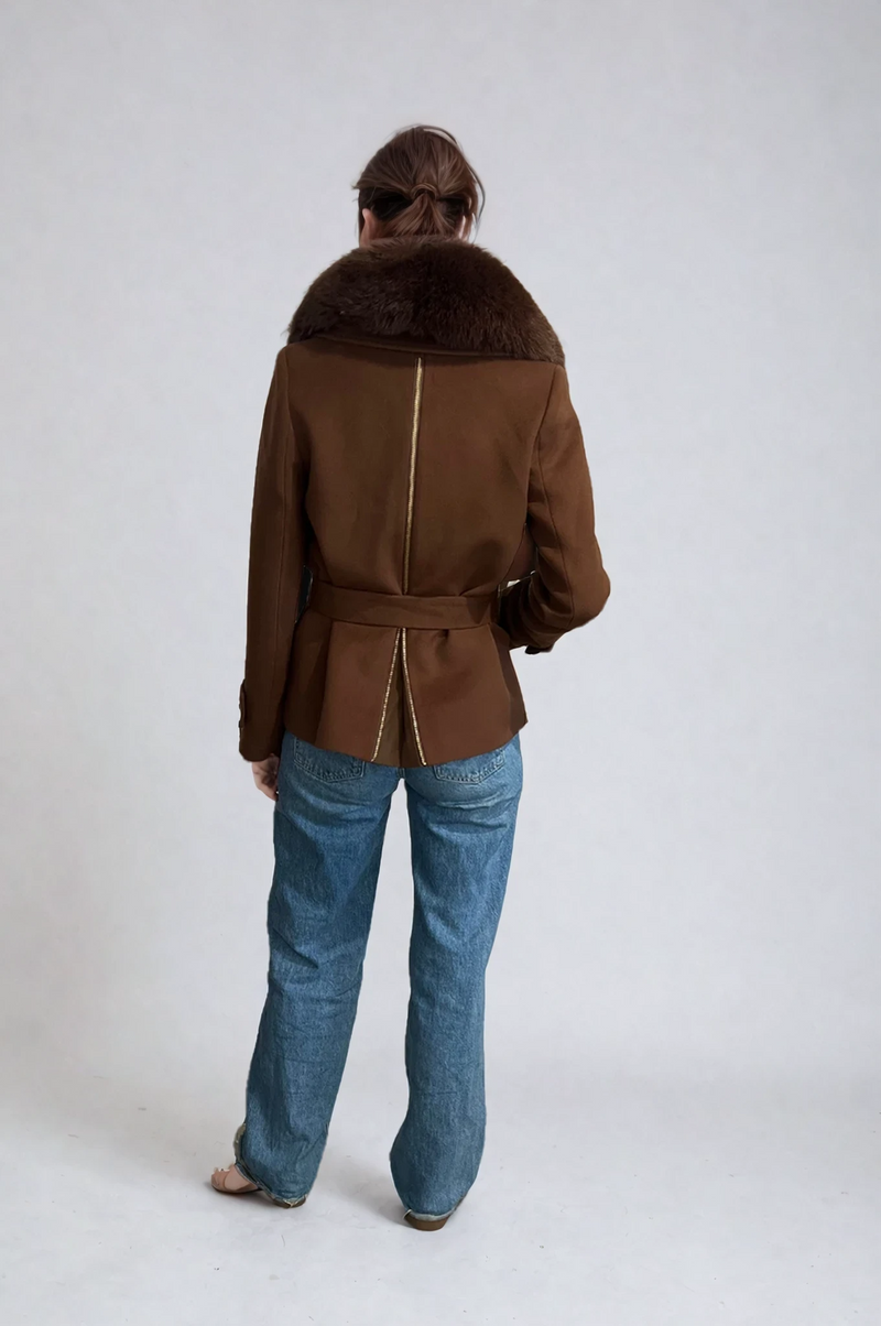 Claire Cashmere Coat Tobacco