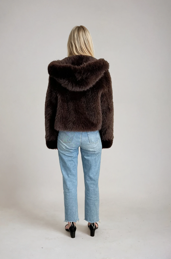 Scarlet Ecofur Jacket Brown