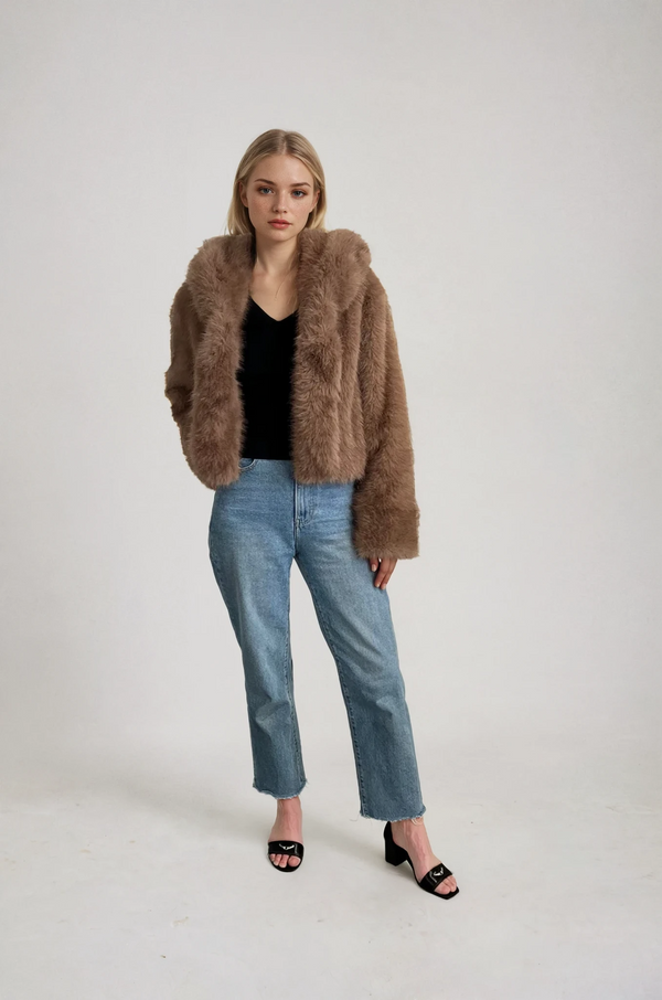Scarlet Ecofur Jacket Biscotto