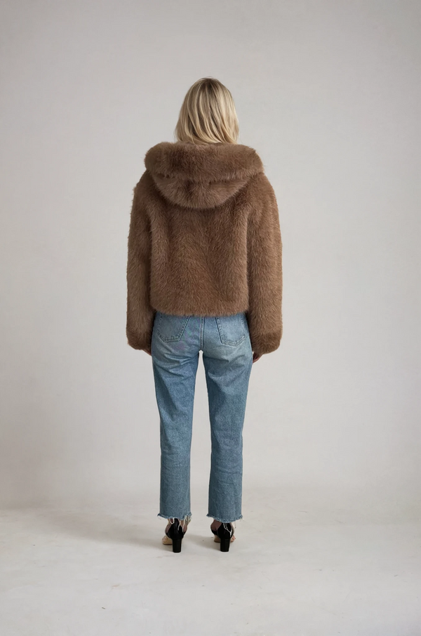 Scarlet Ecofur Jacket Biscotto