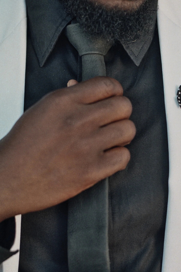 No.1 Skinny Tie Matte Black Leather