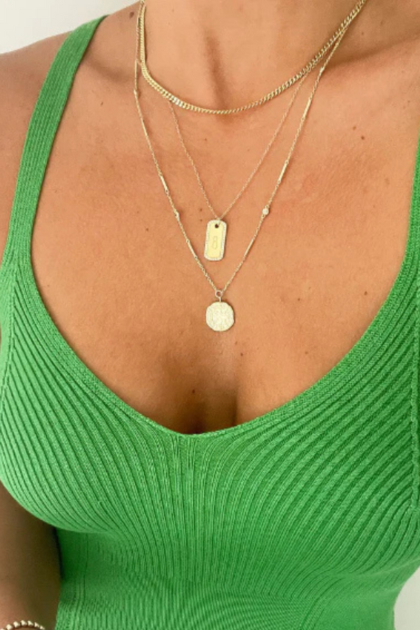 Rome St. Benedict Coin Necklace Gold