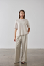 Brushed Cashmere Tee Stone