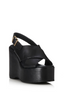 Ophelia Wedge Black / Black Leather