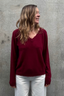 Jessie V-Neck Sweater Burgundy