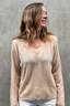 Jessie V-Neck Sweater Beige