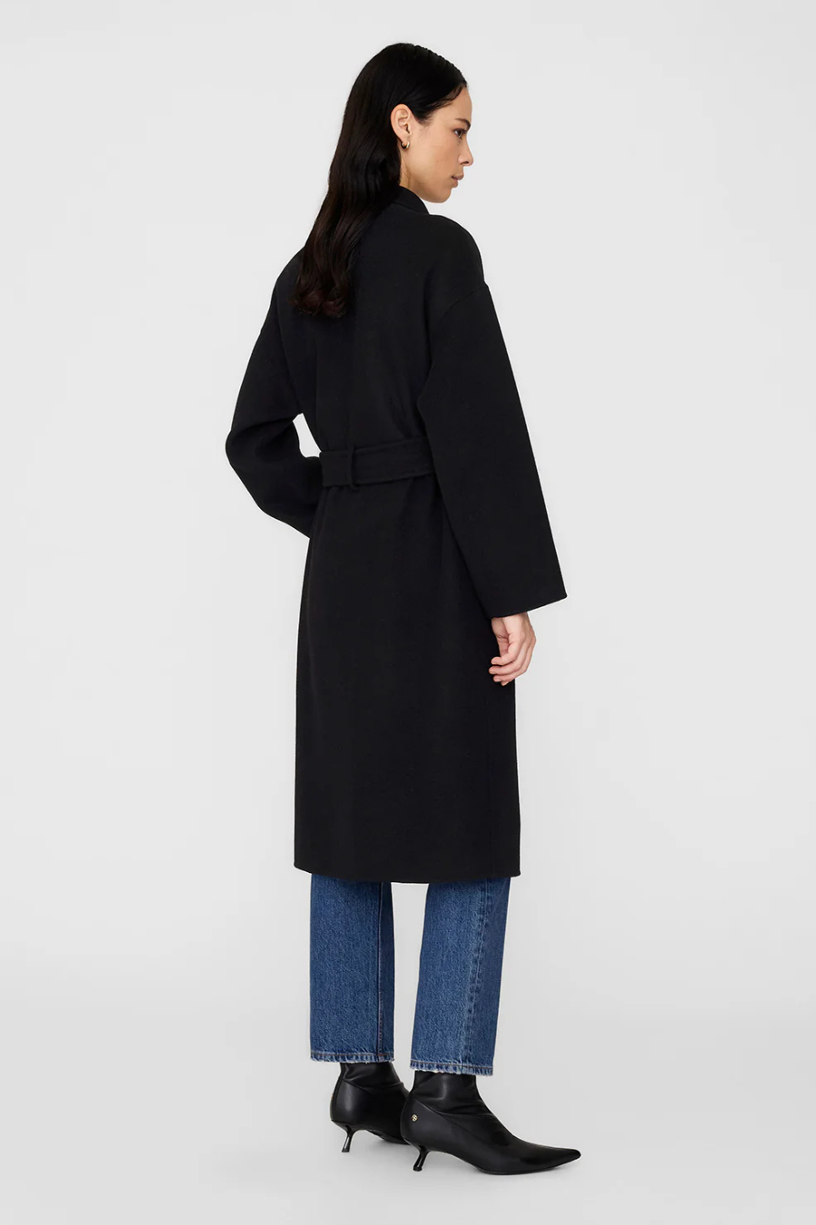 Dylan Coat Black Cashmere Blend | Anine Bing – Deval