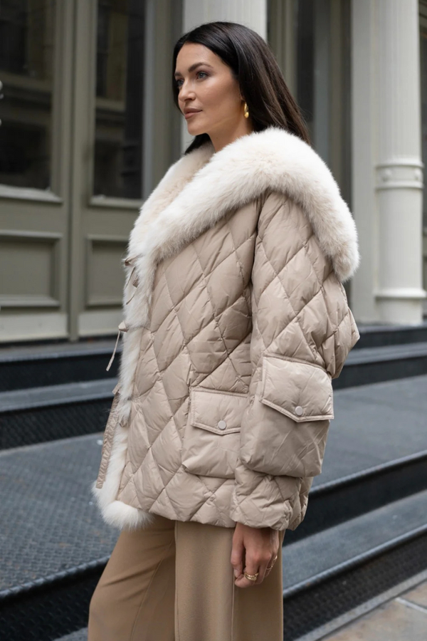 Short Tick Tock Jacket Cream