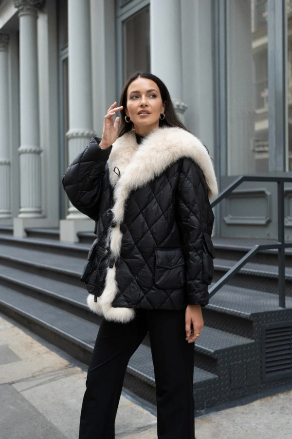 Short Tick Tock Jacket Black/Cream