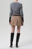 Pleated Mini Skirt Khaki