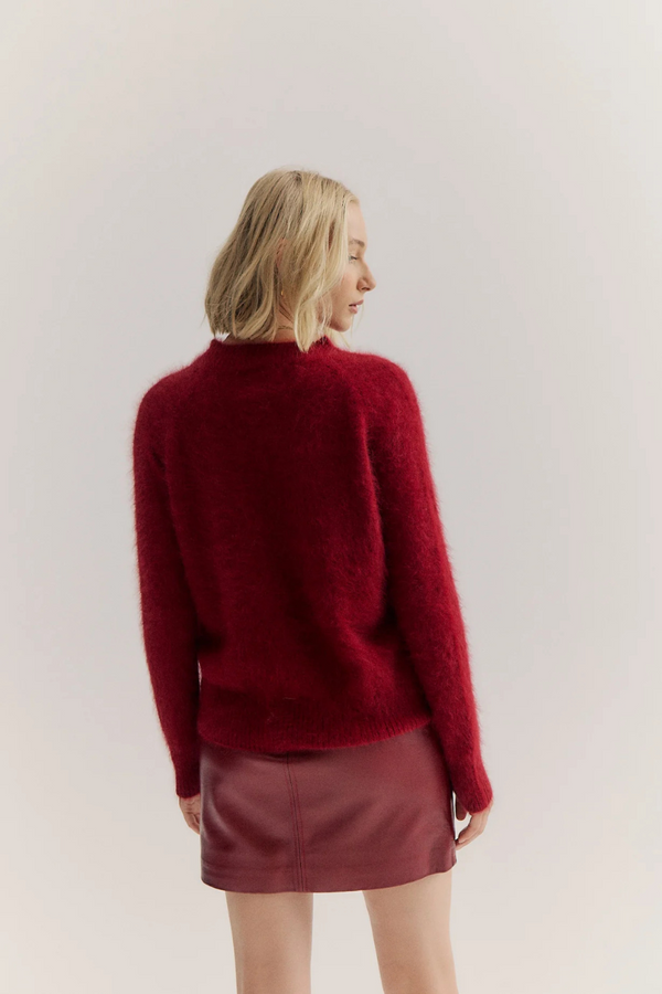 Adele Cashmere Crew Neck Knit Merlot