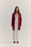 Sophia Open Cashmere Cardigan Merlot