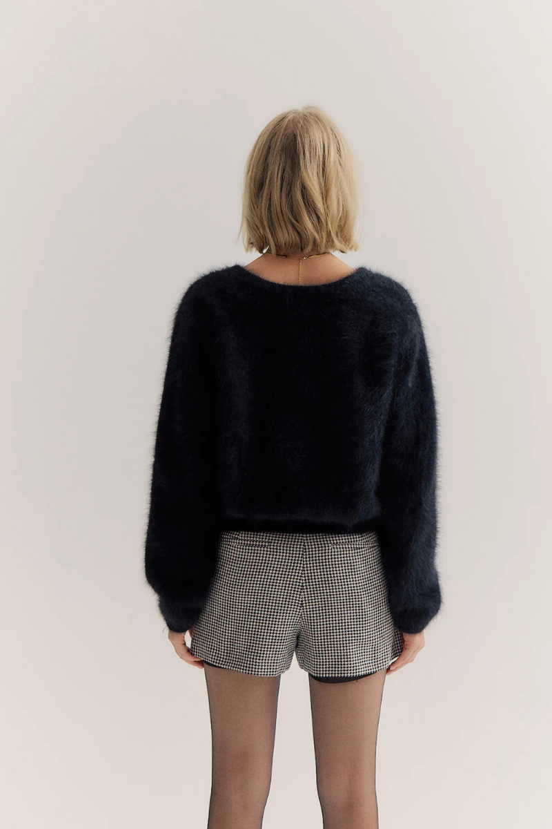 Stella Cashmere Boat Neck Knit Black