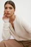 Frankie Cashmere Crew Neck Cardigan Oatmeal