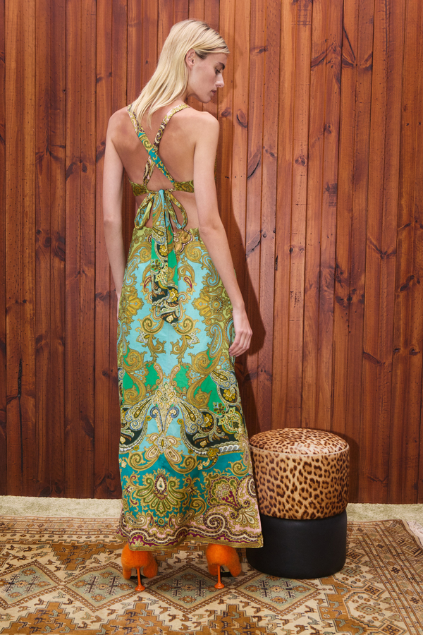 Clemenza Cut Out Midi Dress Multi