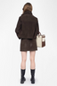 Jaime Suede Leather Skirt Dark Chocolate