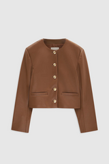 Amber Jacket Cognac Recycled Leather