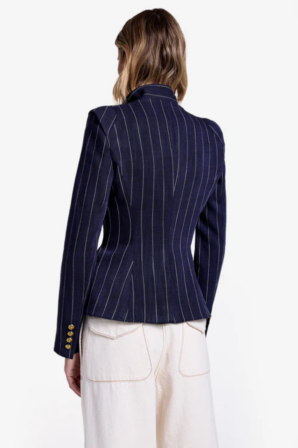 Crossover Blazer Navy Pinstripe